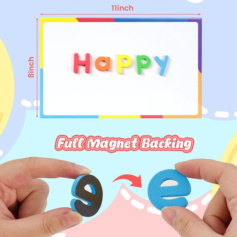 LovesTown Magnetic Alphabet Letters Set for Toddlers, Educational Learning Kit with Double-Sided Board and Storage Box, 234 PCS - Image 5